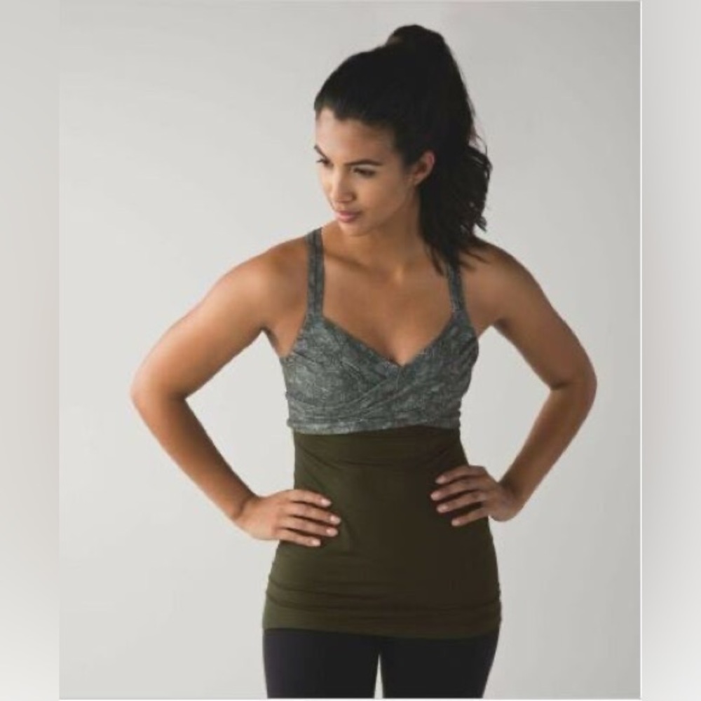 Lululemon Wrap It Up Tank- Gator Green